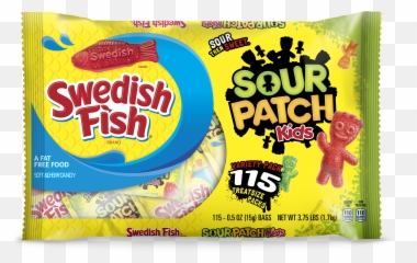 Sour Patch Kids Swedish Fish Candy - Packet Png,Sour Patch Kids Png