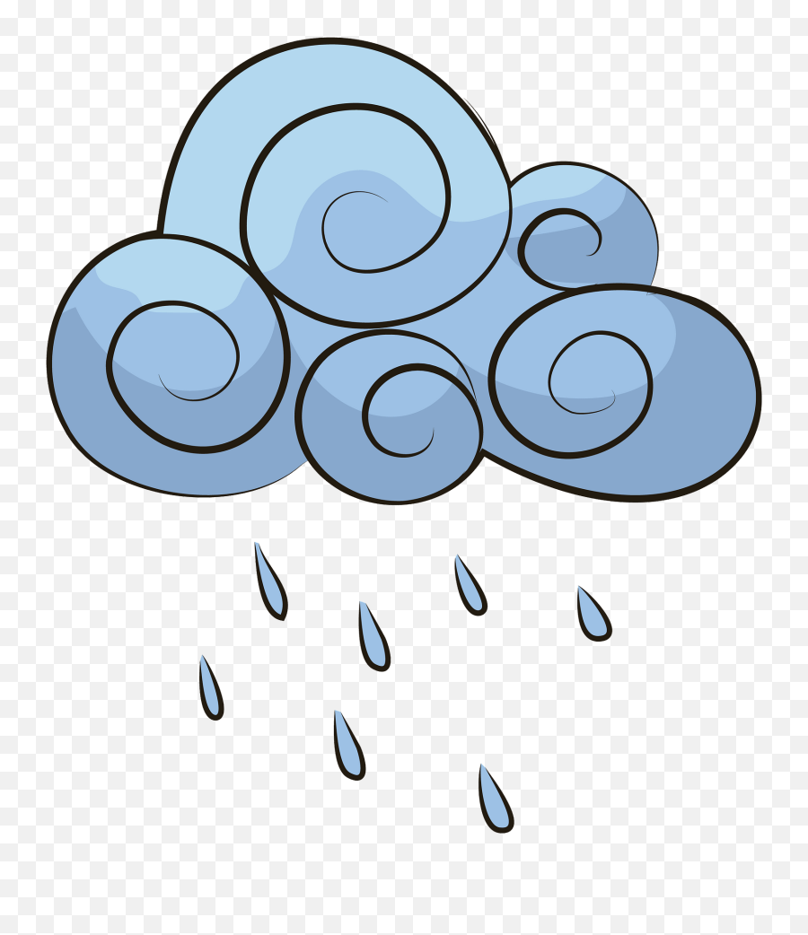 Rainy Cloud Clipart - Regenwolke Clipart Png,Cloud Clipart Transparent