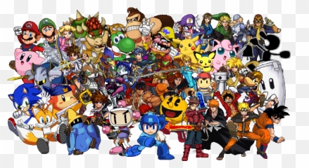 A Wallpaper With All The Current - Super Smash Flash 2 png