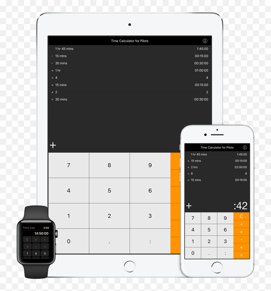 Time Calculator For Pilots U2014 Aviation Mobile Apps Llc - Mobile Phone Png,Calculator Png