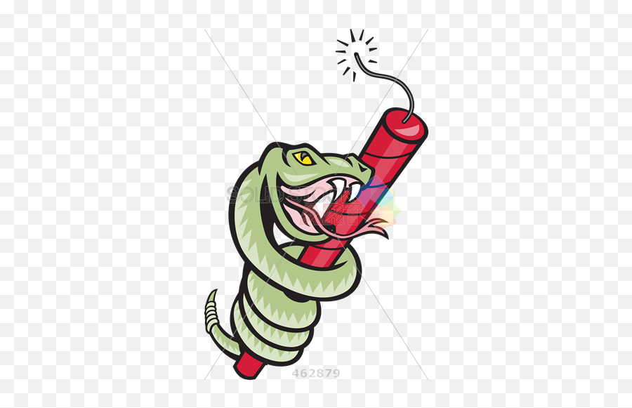 Stock Illustration Of Cartoon Rattle Snake Wrapped - Snake Snake Wrapped Around Cartoon Png,Cartoon Snake Png