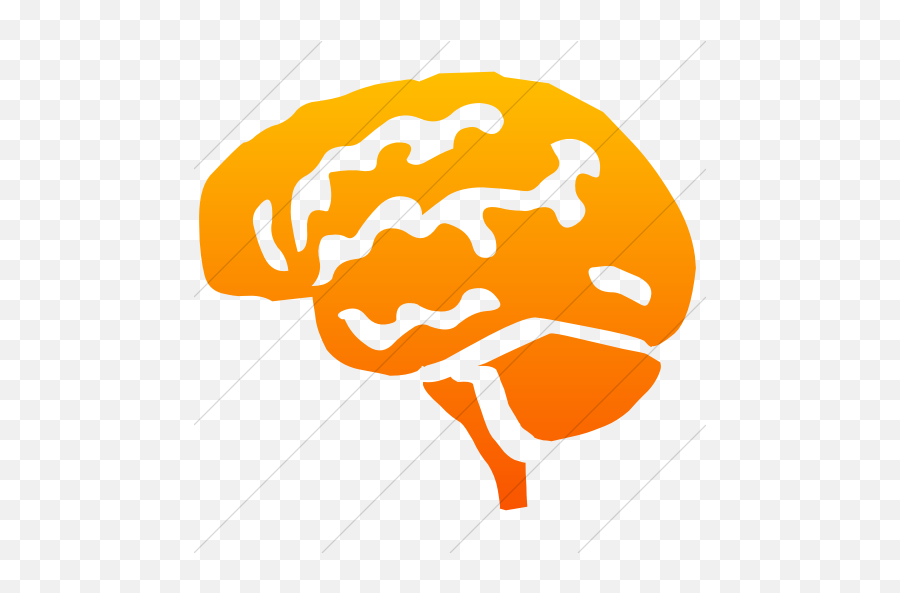 Simple Orange Gradient Classica Brain Icon - Individual And Group Rights Png,Brain Icon Transparent