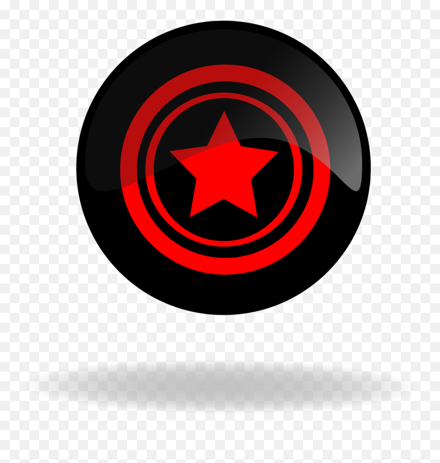 Free Photo Star Button Black Red Icon - Dot Png,Star Butterfly Icon