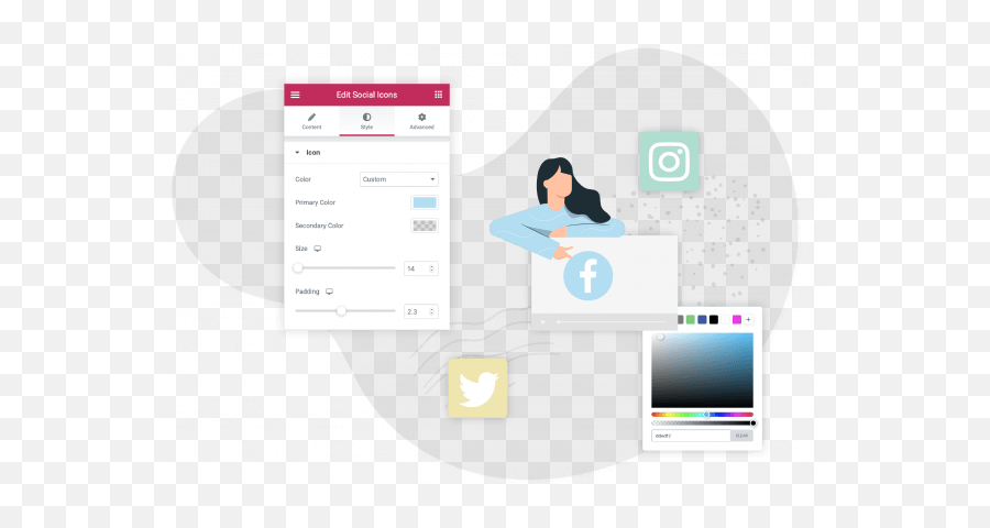 Wordpress Social Media Icons Widget Elementorcom Png Icon Transparent