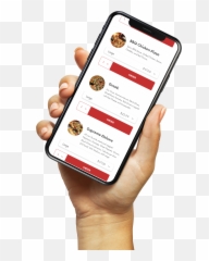 Mobile Ordering - Female Hand Holding Iphone 11 Png
