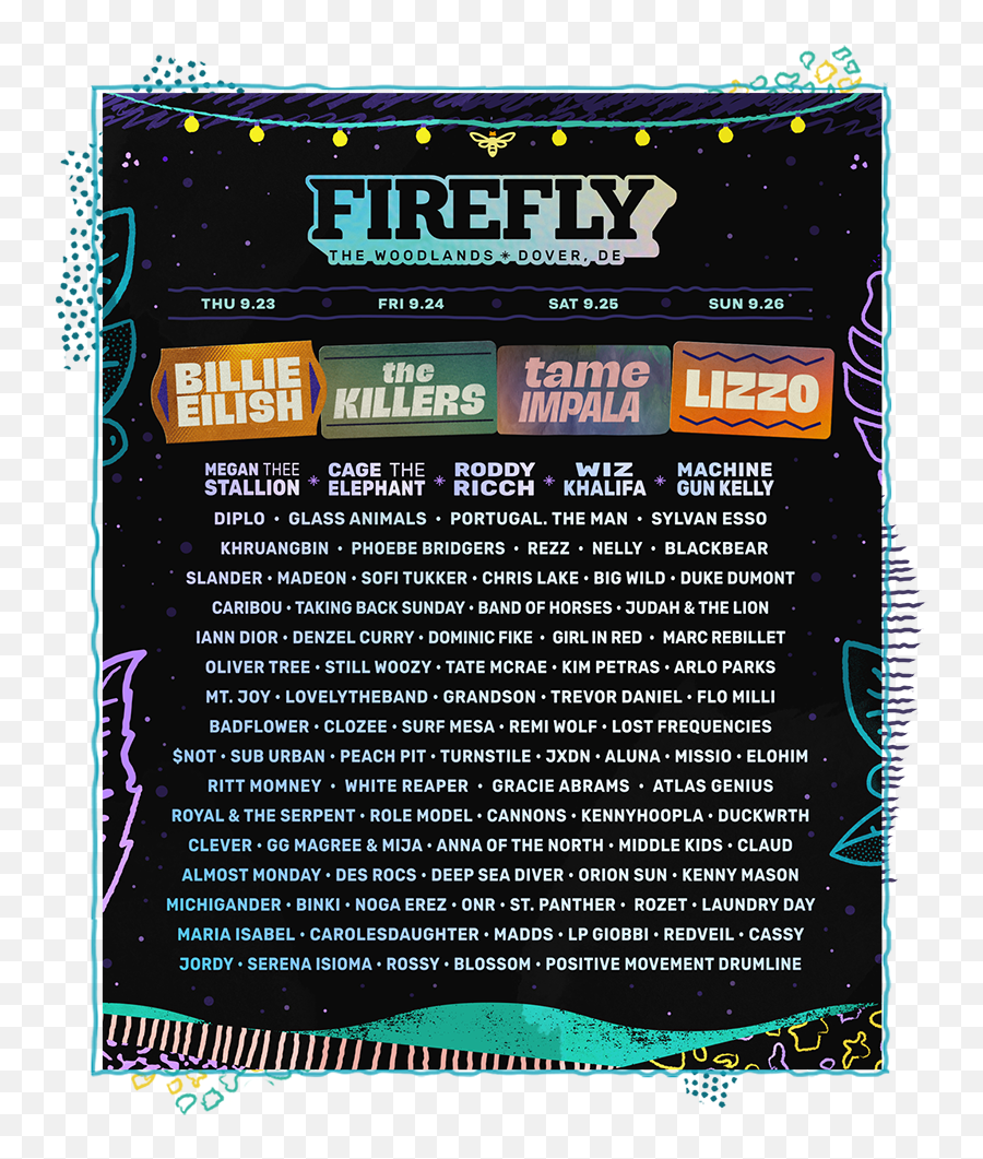 Firefly Festival 2021 4 - Day Lineup To Feature Billie Eilish Computer History Museum Png,Firefly Icon