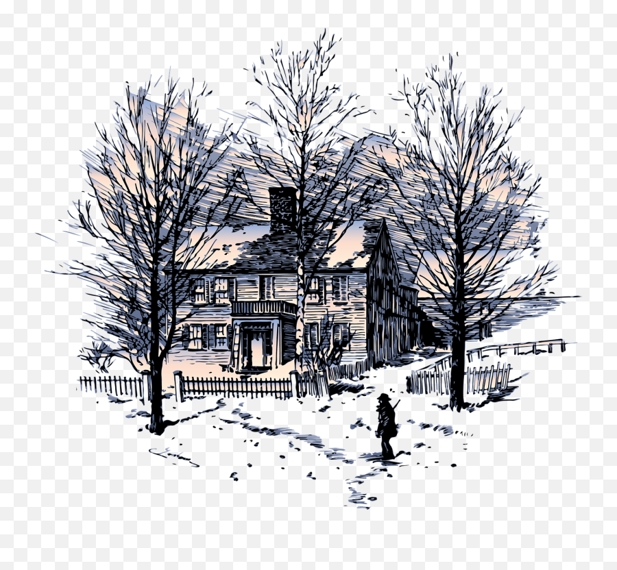 Winterhousesnowseasontree - Free Image From Needpixcom Portable Network Graphics Png,Snowy Trees Png