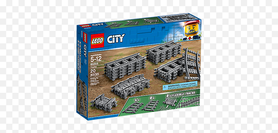 Lego City Train Tracks 60205 Building Kit 20 Pcs - Lego City Train Tracks Png,Lego City Logo