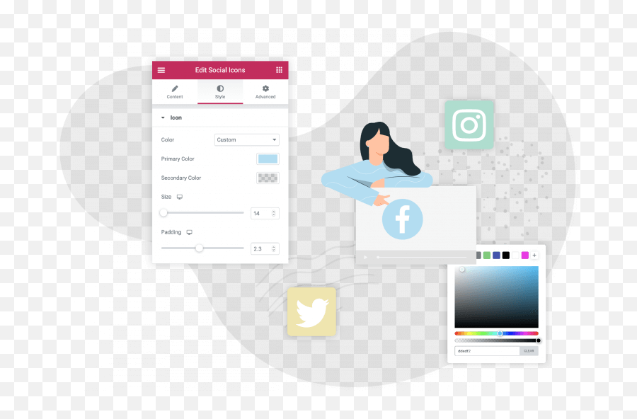 Wordpress Social Media Icons Widget Elementorcom Png Multimedia Icon