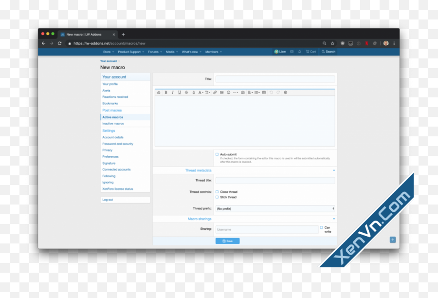 Liam W Post Macros - Xenforo 2 520 Xenvncom Vertical Png,Macros Icon