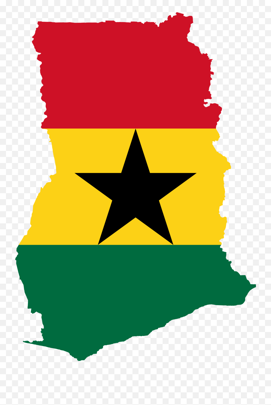 Ghana Flag Png 7 Image - Ghana Flag Map,Jamaica Flag Png