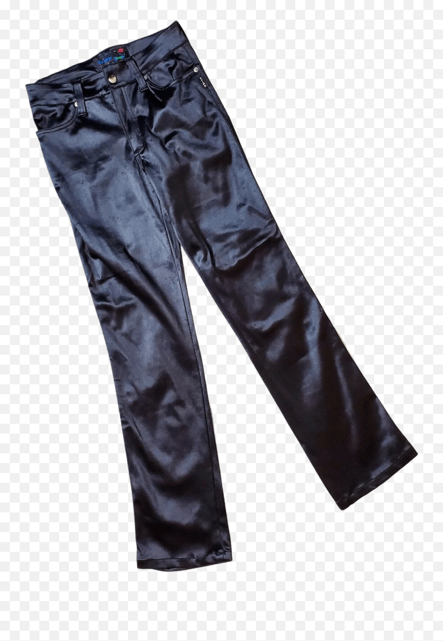 80u2019s Black Satin Boot Cut Pants By Tripp Nyc - Solid Png,Joe's Jeans Icon Bootcut