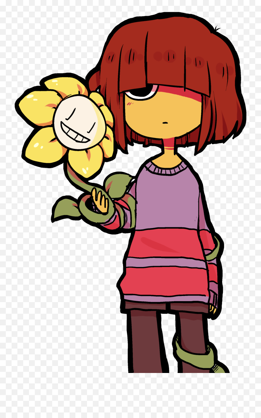 Frisk Christmas Undertale - Undertale Frisk Y Flowey Png,Undertale Png