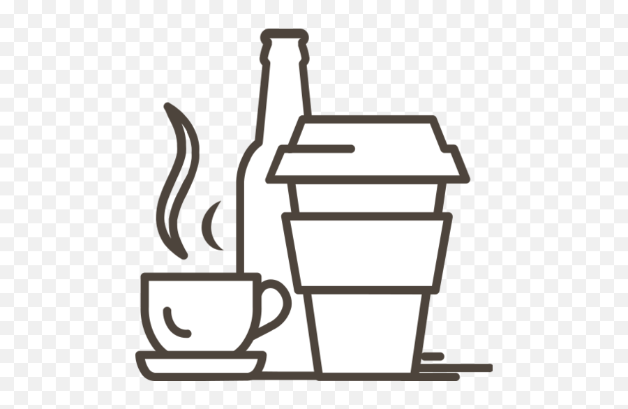 Drinks Coffe Cup Bottle Free Icon - Iconiconscom Hot And Cold Coffee Icon Png,Cup Line Icon