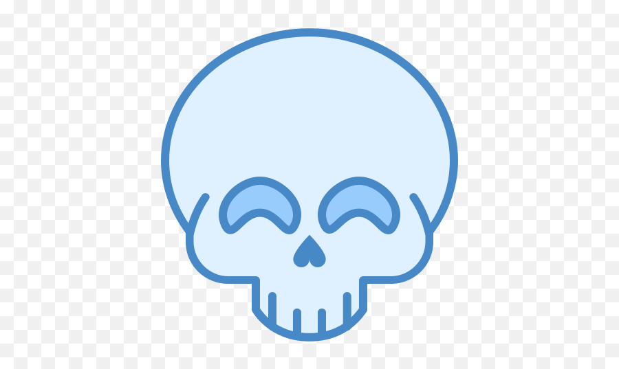 Cute Skull Icon In Blue Ui Style - Dot Png,Skull Icon