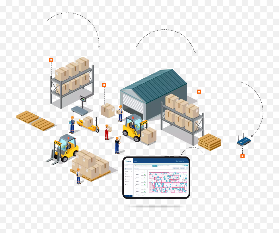 Iot Asset Monitoring U0026 Tracking Solution Link Labs - Warehousing In Logistics Png,Warehouse Icon Free