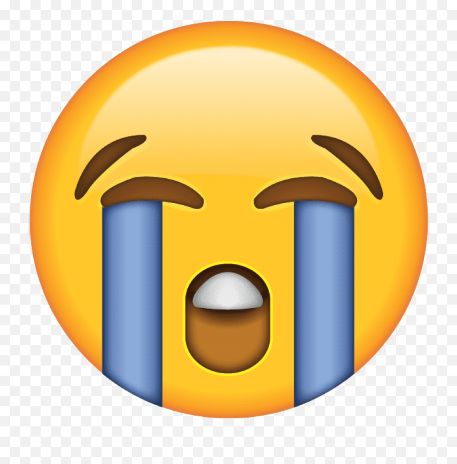 Download Loudly Crying Face Emoji - Crying Emoji Transparent Png,Tear Emoji Png