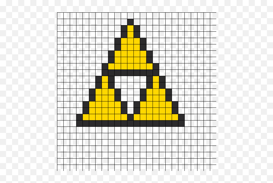 Triforce Zelda Perler Bead Pattern Sprite - Triforce Pixel Art Png,Triforce Png