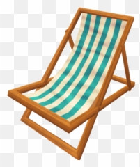 Deck Chair Beach Party - Folded Beach Chair Clip Art Png,Beach Chair Png