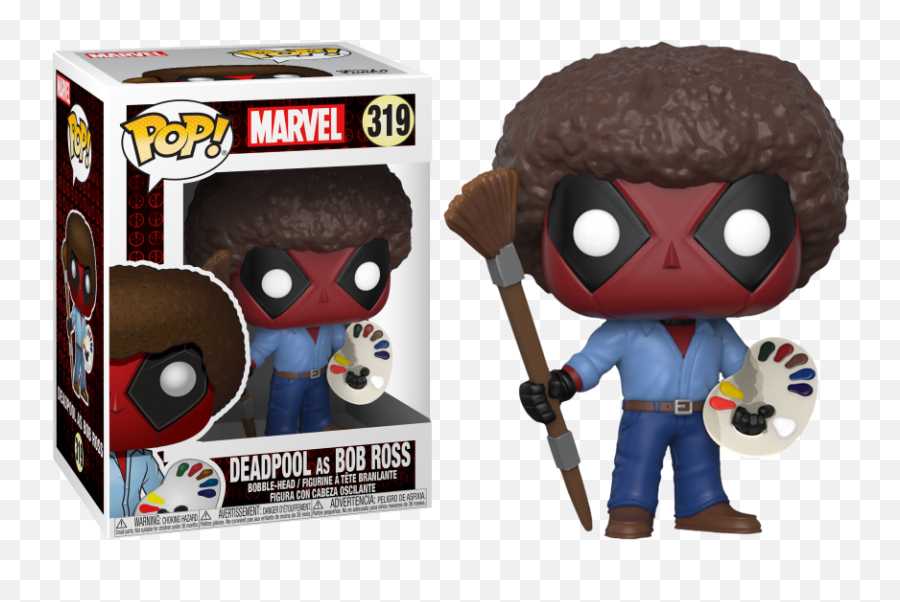 Funko Pocket Pop Deadpool - Playtime Bob Ross 319 Funko Pop Deadpool Bob Ross Png,Bob Ross Png