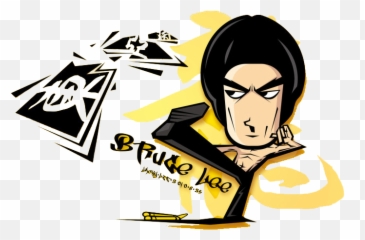Kung Fu Kick Illustration - Bruce Lee Kicked Over East Asia Bruce Lee Png,Bruce Lee Logo