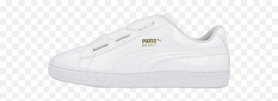 Puma Basket Heart Patent White - Puma Basket Heart White Patent Womens Png,Puma Shoe Logo