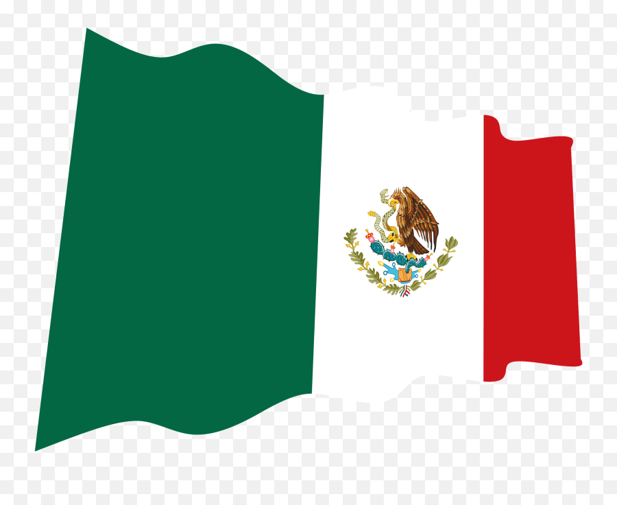 Mexico Wavy Flag Clipart - Mexico Flag Png,Mexico Flag Transparent