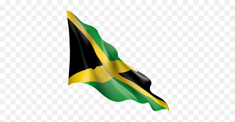 Waving Flag Of Jamaica - Vertical Png,Jamaican Flag Png
