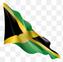 Waving Flag Of Jamaica - Vertical png