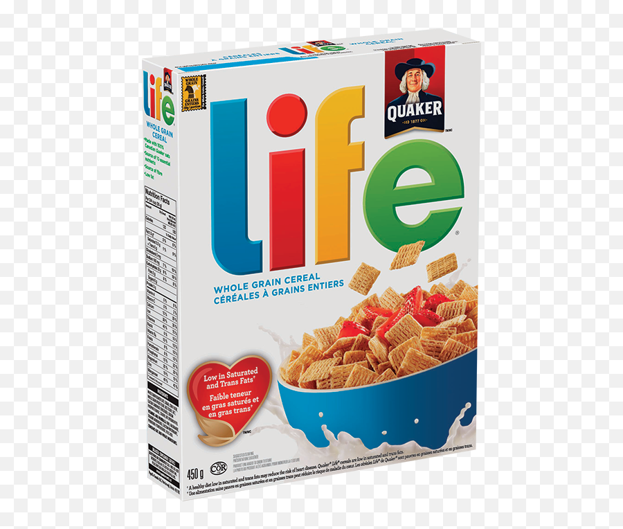 Quaker Life Original Cereal - Original Life Cereal Png,Quakers Oats Logo