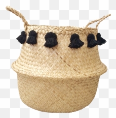 Tassel Basket Png - Boho Basket Png Transparent,Tassel Png