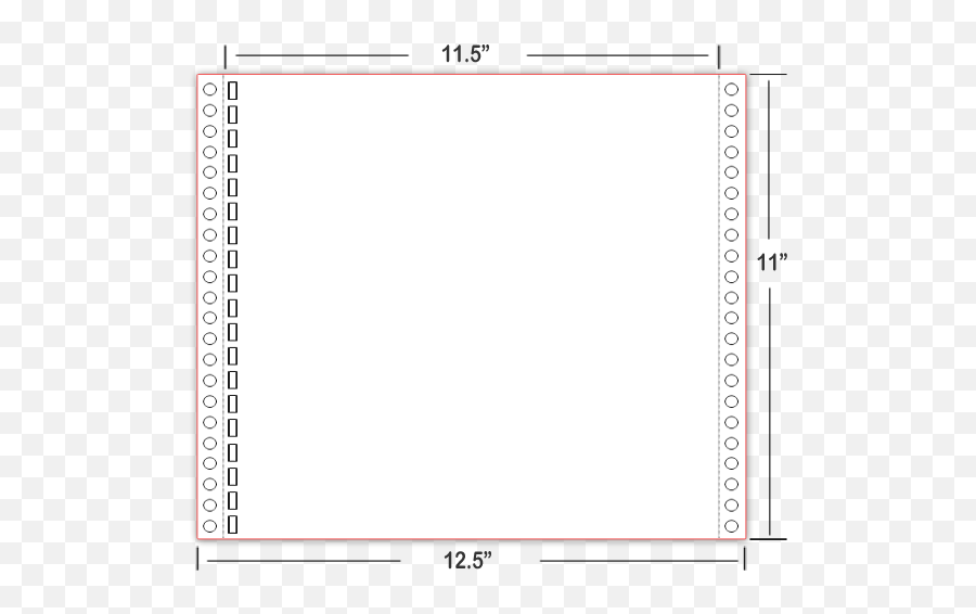 11x11 - Continuous Fanfold Paper Png,Paper Hole Png