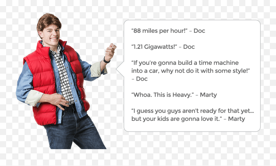 Future Characters Png - Back To Future Marty Mcfly Quotes,Back To The Future Png