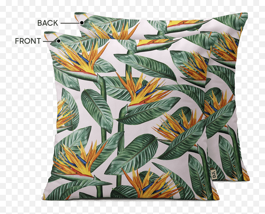 Download Dailyobjects Bird Of Paradise Leaves 12 Cushion - Kussen Groen En Oranje Png,Gold Leaves Png