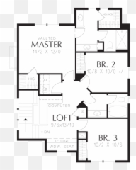 Cottage House Plan 21124ba The Halsey 1635 Sqft Beds - Vertical png