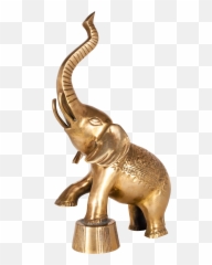 Vintage Brass Circus Elephant - Indian Elephant Png,Circus Elephant Png