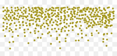 Gold Confetti Dots Background Png For Kids - Transparent Border