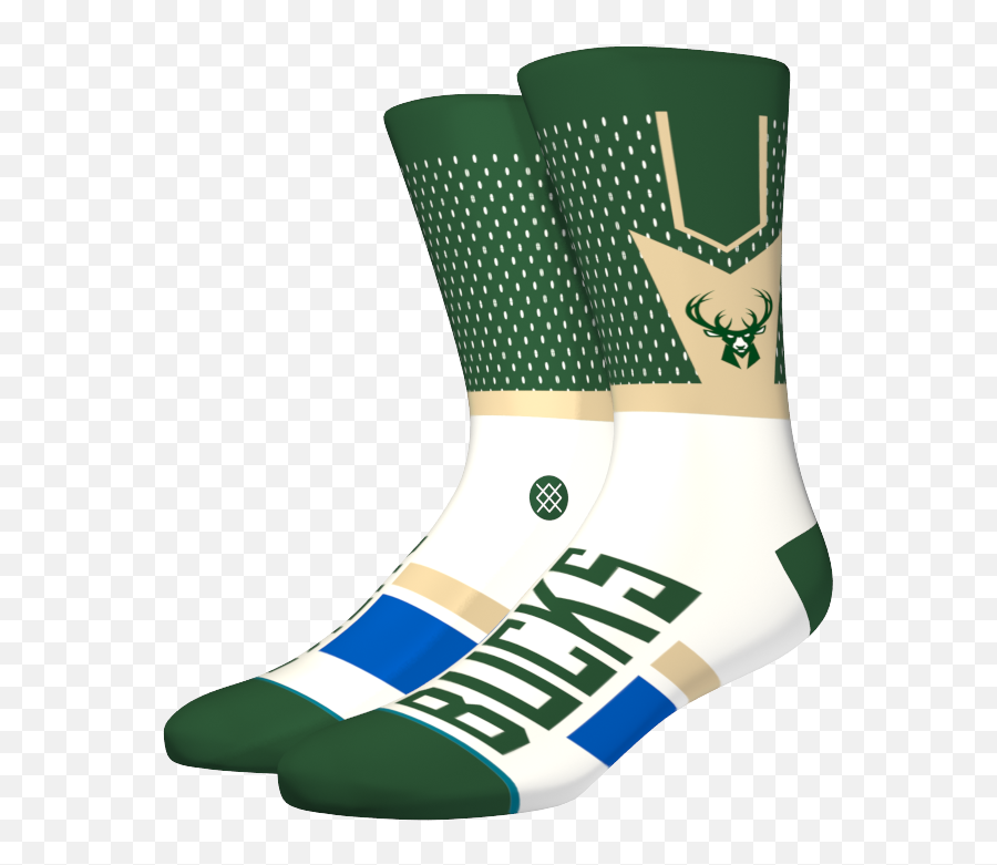 Nba Shortcut Milwaukee Bucks Socks - Milwaukee Bucks Socks Png,Milwaukee Bucks Logo Png