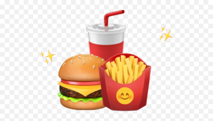 Hamburger Food Emoji Sticker By Rqrubybyjen - Food Group Png,Food Emoji Transparent