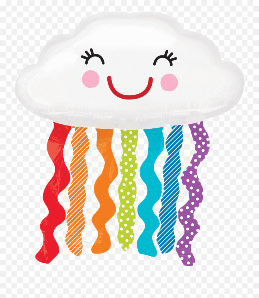 Anagram International 3123101 Rainbow Cloud Shop Balloon - Rain Cloud Balloon Png,Rainbow Cloud Png