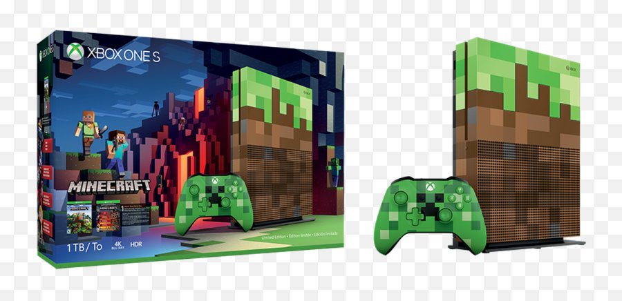 First - Xbox One S Pack Minecraft Png,Minecraft Grass Block Transparent