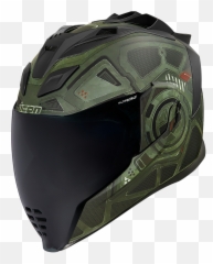 Icon Airflite Blockchain Street Helmet - Green All Sizes png