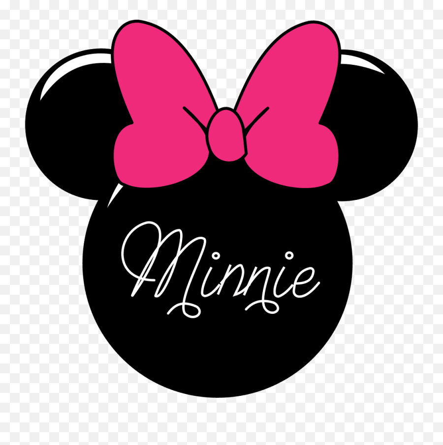 Minnie Mouse Face Silhouette Com Free - Minnie Mouse Head Clipart Png,Minnie Mouse Face Png