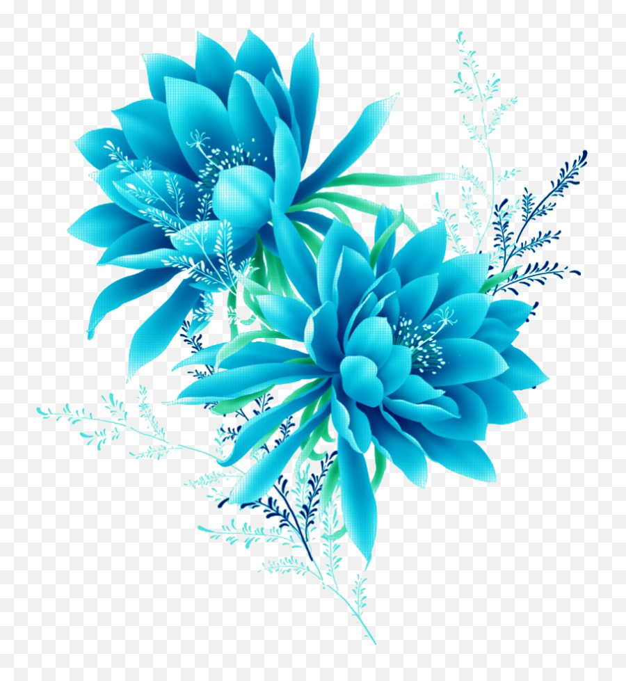 Blue Flowers Png Transparent Background - Transparent Background Blue Flower Png,Blue Flowers Png
