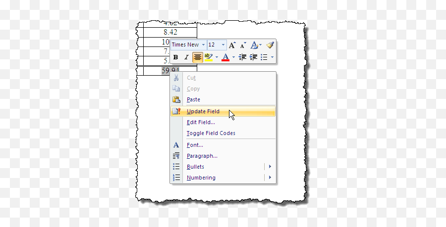 Sum A Table Column In Word - Autosum In Word 2007 Png,Microsoft Office Word 2010 Icon