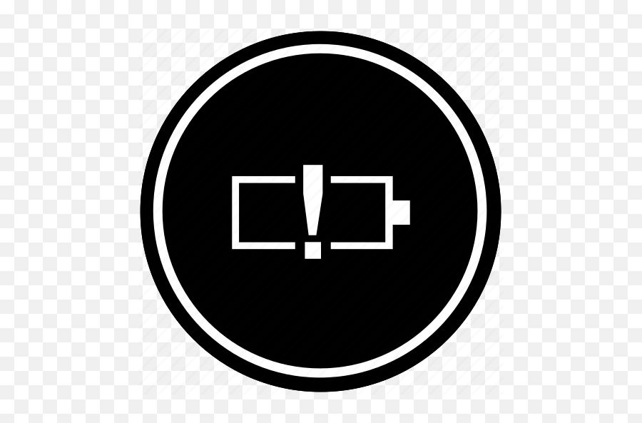 Battery Level Low Mobile Phone Warning Icon - Download Dot Png,Phone Icon Next To Battery