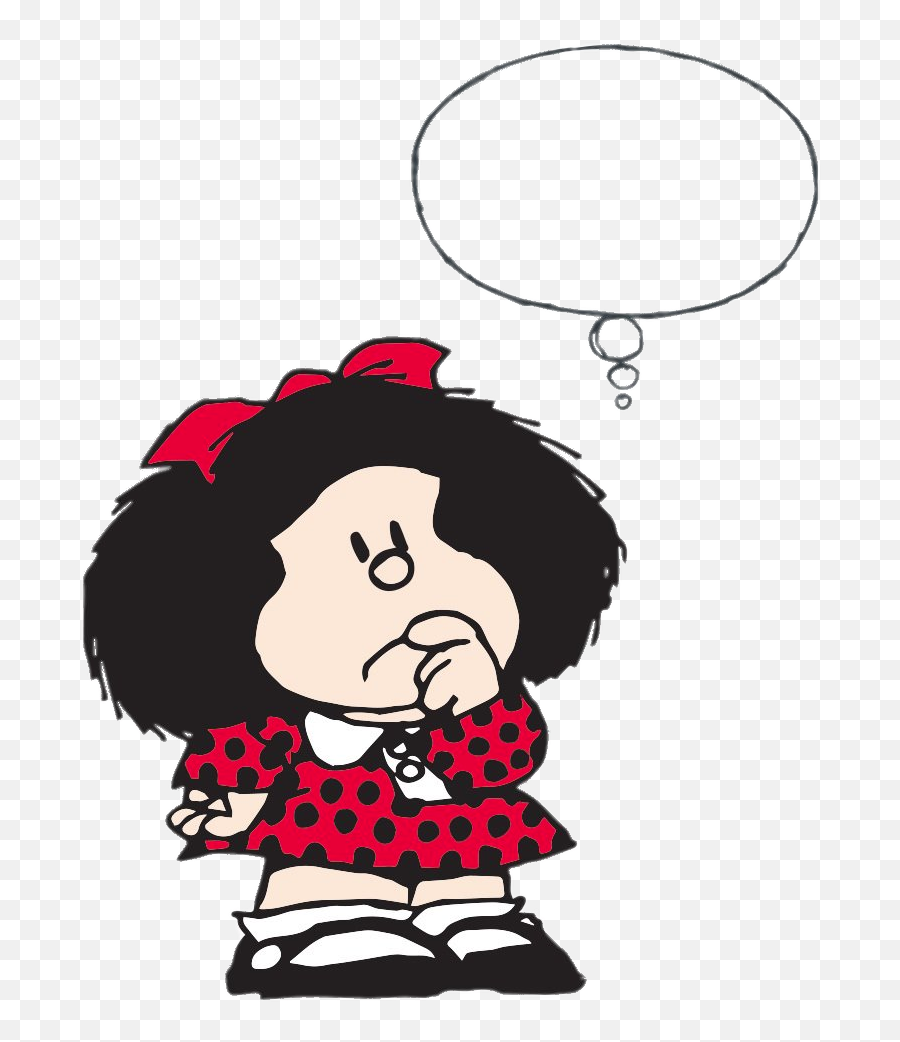 Transparent Mafalda Thinking Hard Png Image