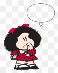 Transparent Mafalda Thinking Hard Png Image