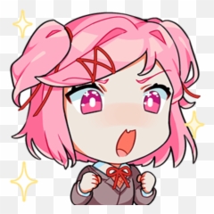 Natsuki Ddlc Sticker Line Literature Club Anime - Ddlc Stickers png