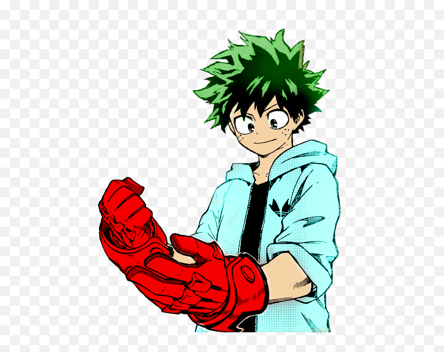 Download Mangacoloring Bnha Deku Midoriya Izuku Manga - My Hero Academia Deku Gloves Png,All Might Png
